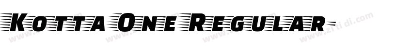 Kotta One Regular字体转换 Kotta One Regular字体转换